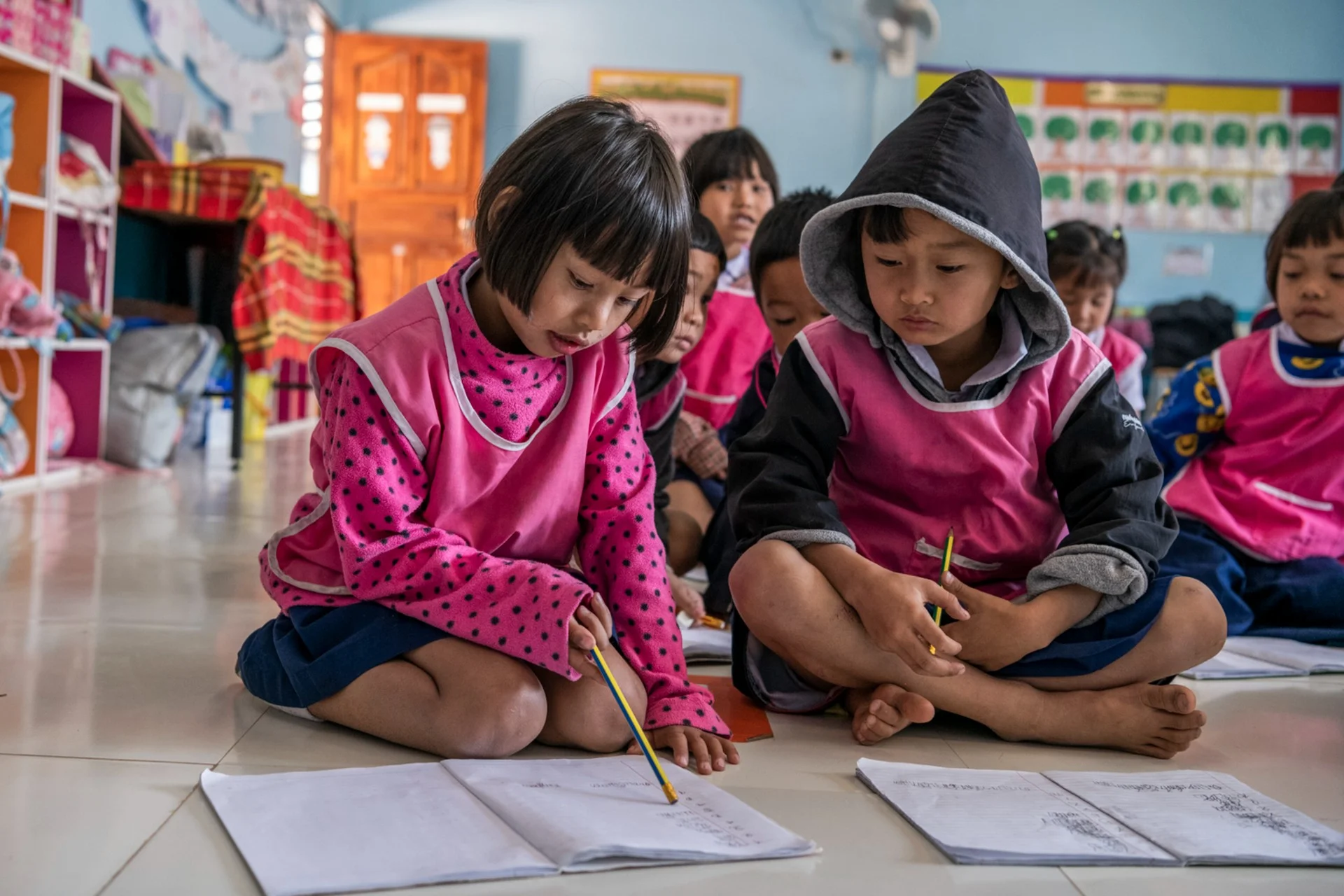 Kinder der Baan Soblan Schule in Thailand