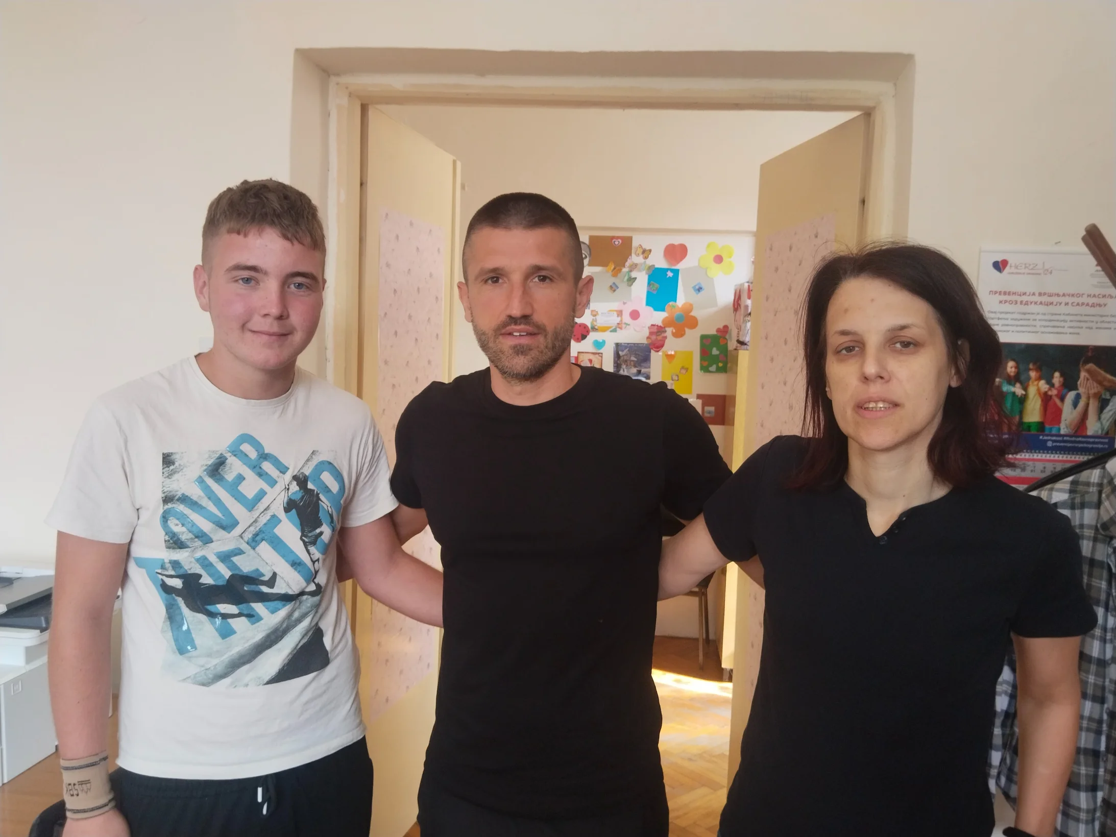 Filip mit Unterstützern